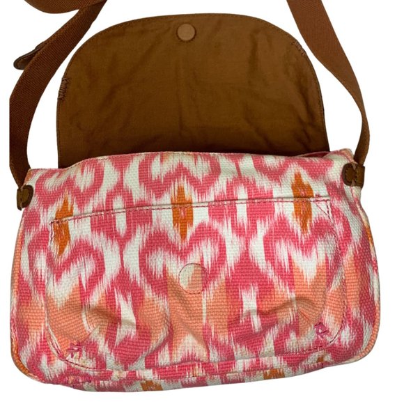 LUCKY BRAND HIPPIE BOHO CROSSBODY Pink and Brown - Picture 3 of 12